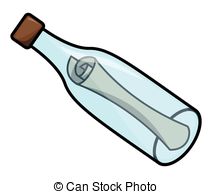 Message bottle Stock Illustra - Bottle Clipart