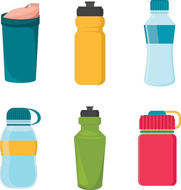 Set of blank bicycle plastic  - Bottle Clipart