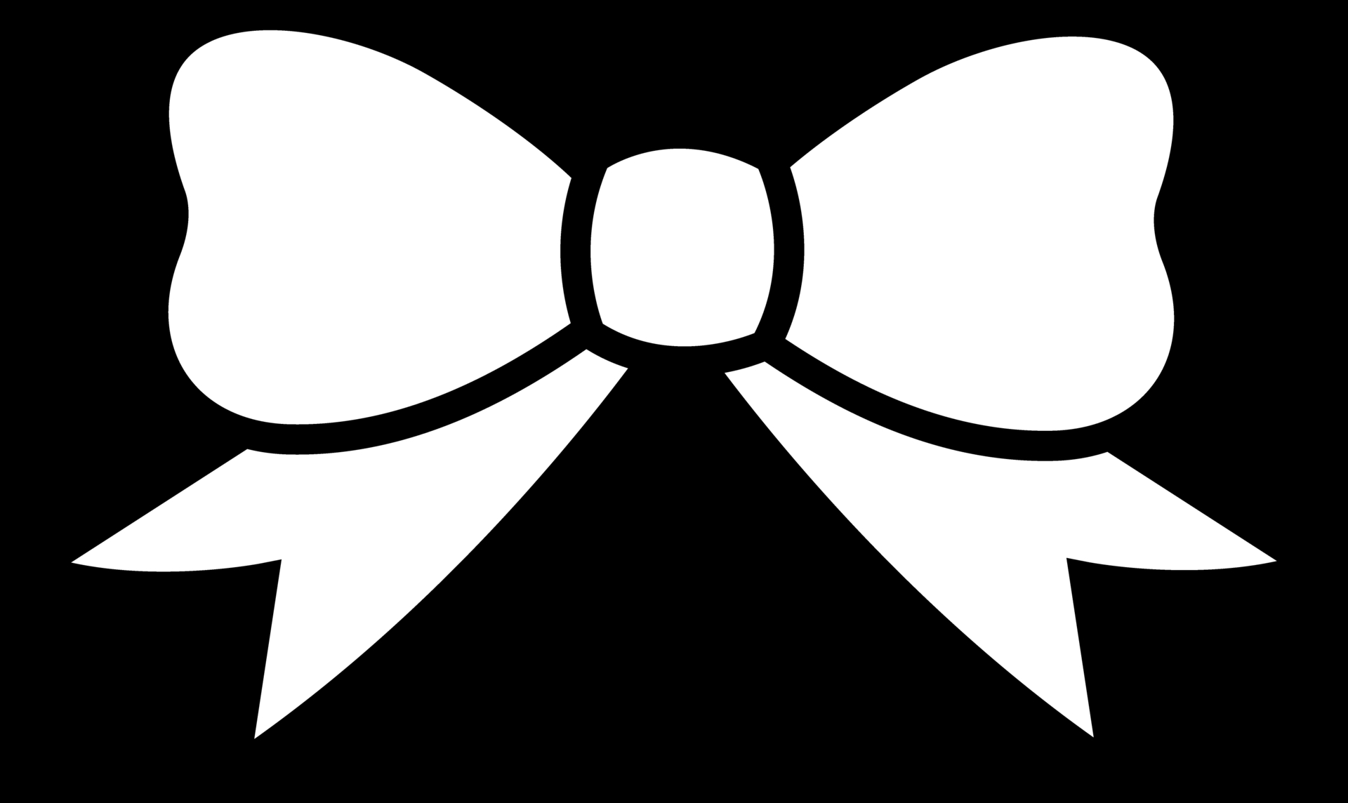 bow clipart black and white - Bow Clipart