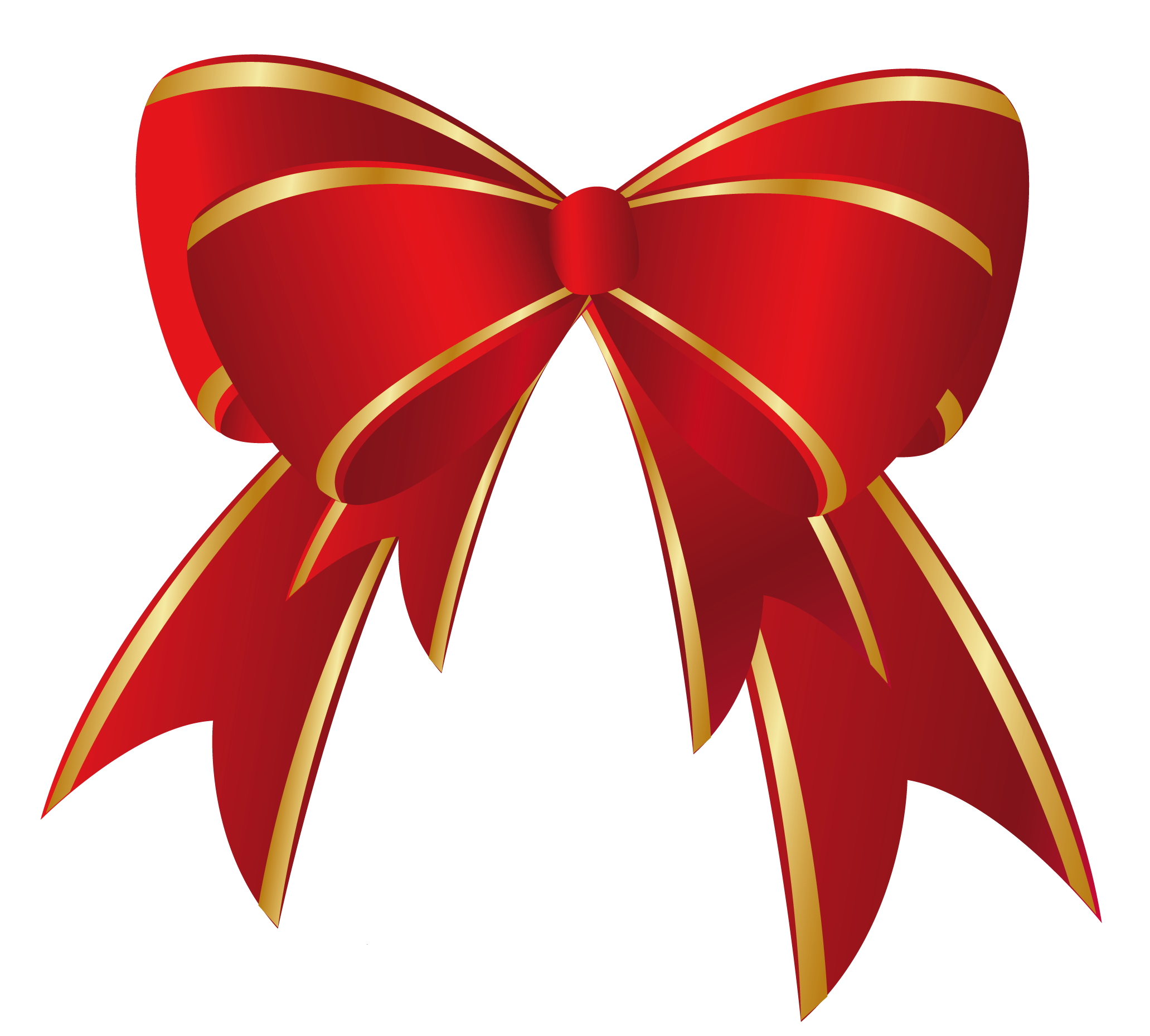 Christmas Bow With Holly Clip
