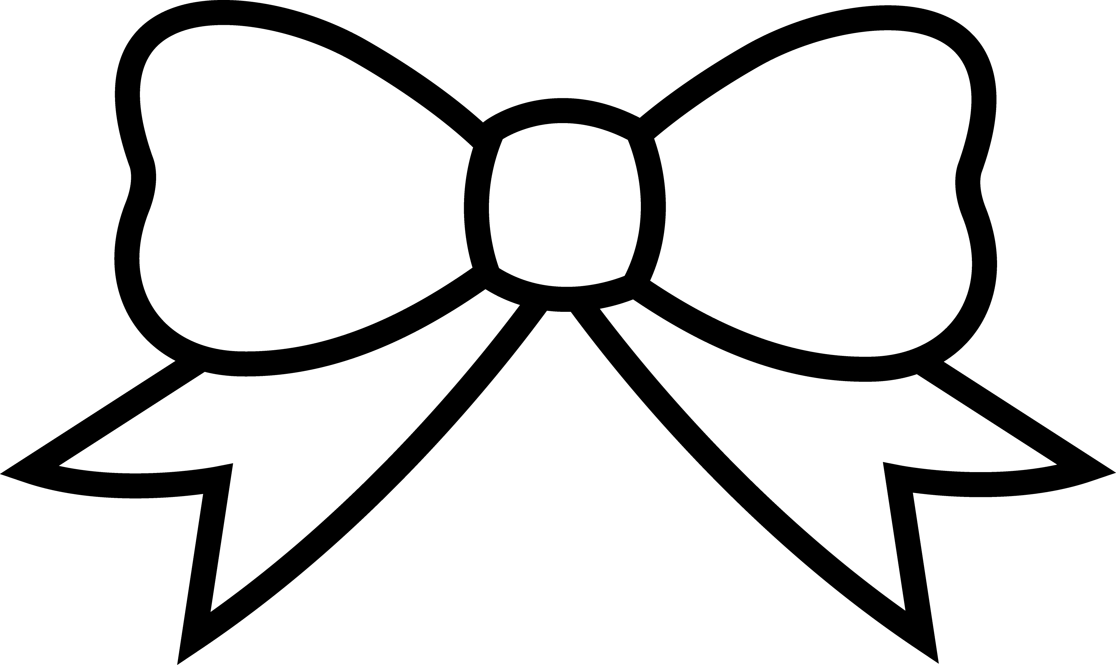 Bow Clipart Black And White C - Ribbon Clipart Black And White