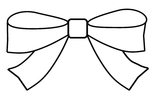 Hair bow clip art vector clip