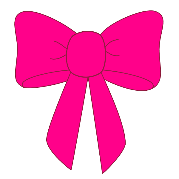 Bow Pink2 Free Graphics Png - Pink Bow Clipart
