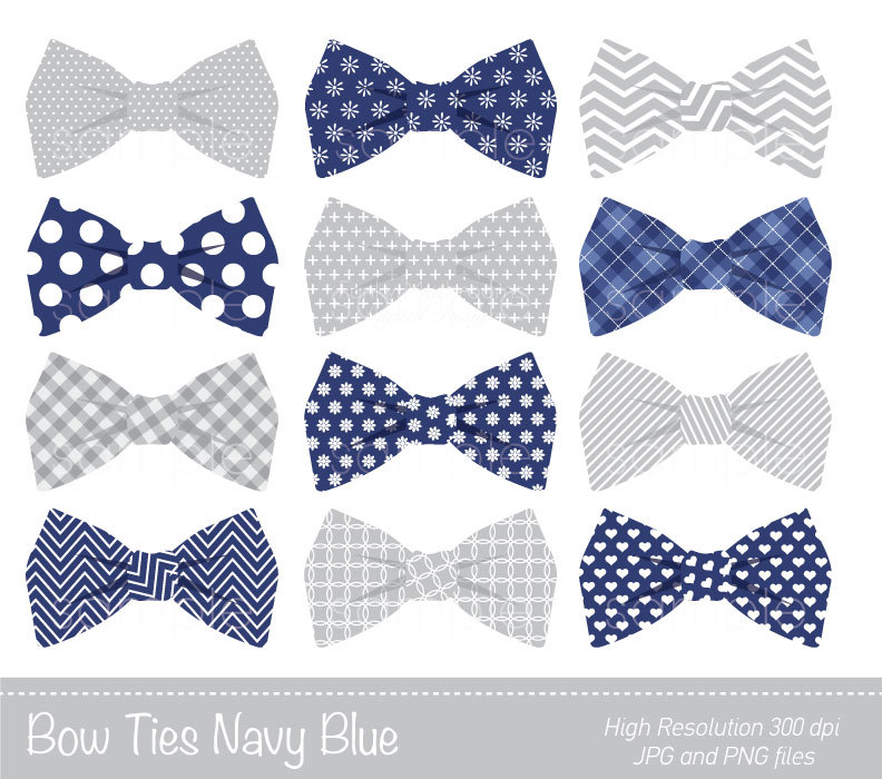 Silhouette Bow Tie - Clipart 