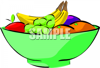 Bowl of Fruit - Fruit Bowl Clipart