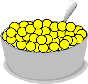 Bowl Of Yellow Cereal Clip Art