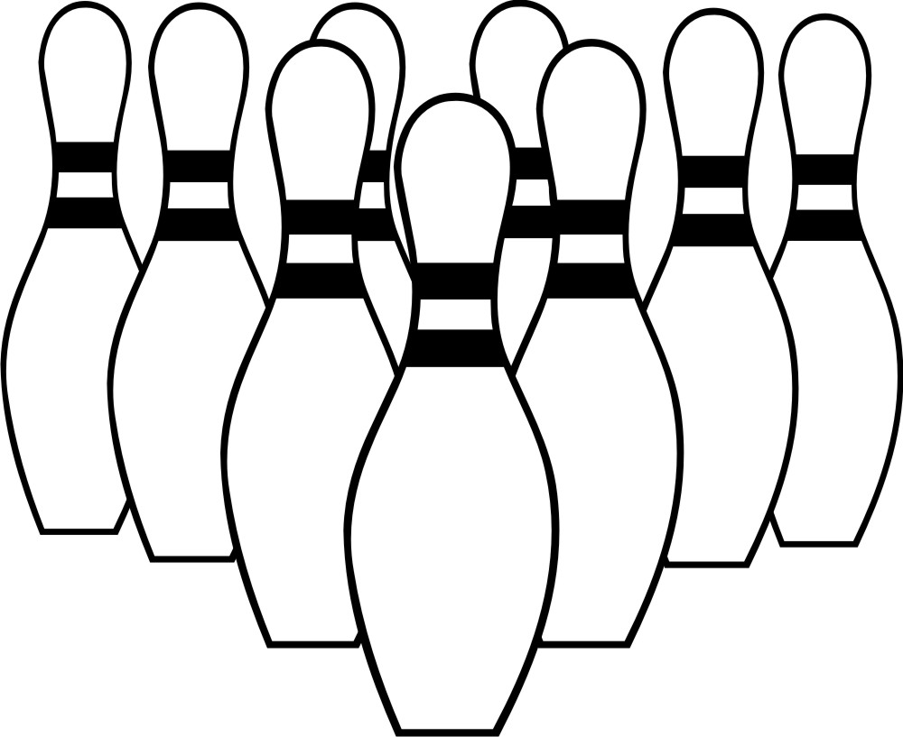 Coloring Pages Bowling Pins B