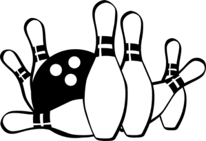 Bowling ball strike clip art .
