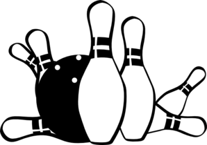 Bowling clipart black and - Bowling Clip Art