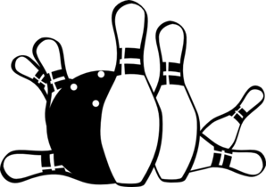 Bowling clipart black and