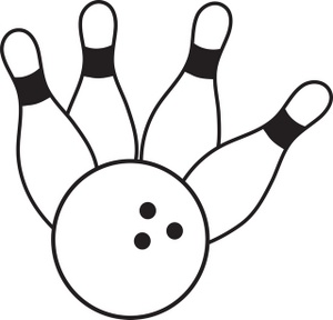 Bowling pin clipart black and