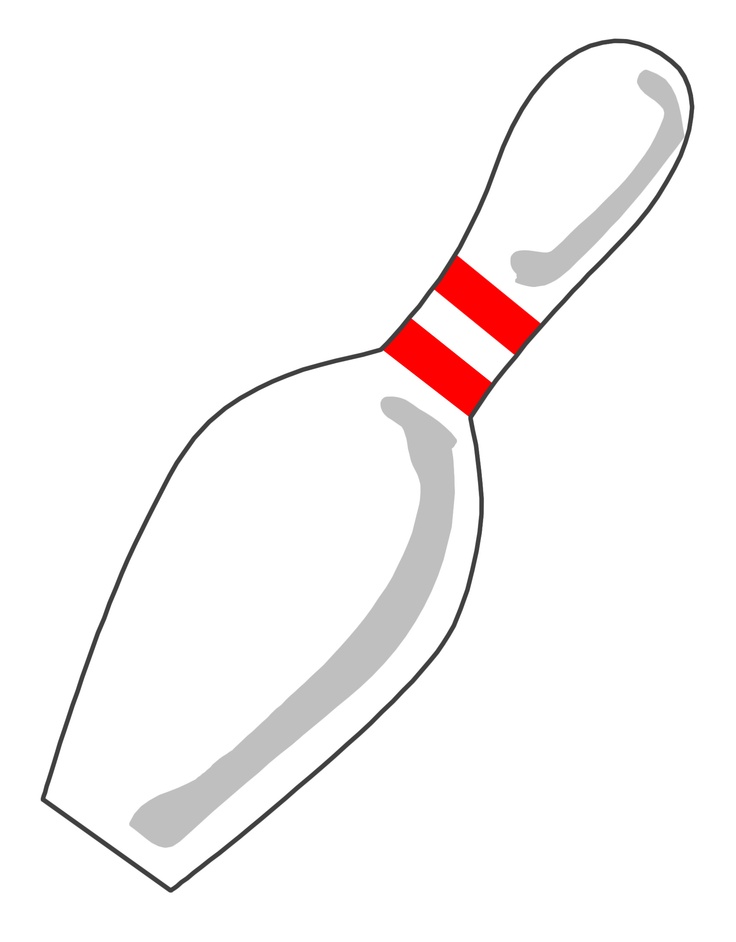 Bowling Pin Clip Art Design - Bowling Pin Clipart