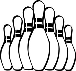Bowling Pins Clip Art At Clke - Bowling Pin Clip Art
