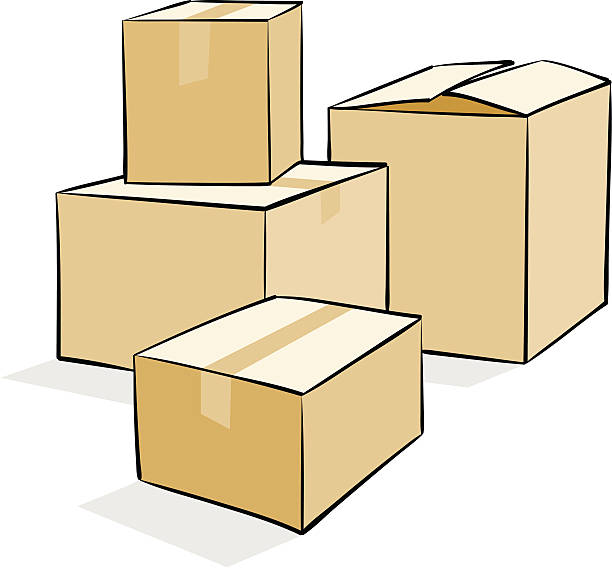 Royalty Free Stacking Boxes Clip Art
