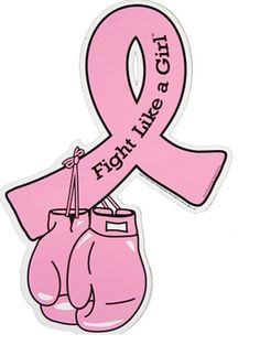 Boxing Gloves Logo For Breast Cancer Ribbon Image Vector Clip Art