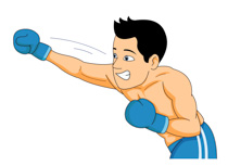 Boxing Man Punching In Match Size: 85 Kb