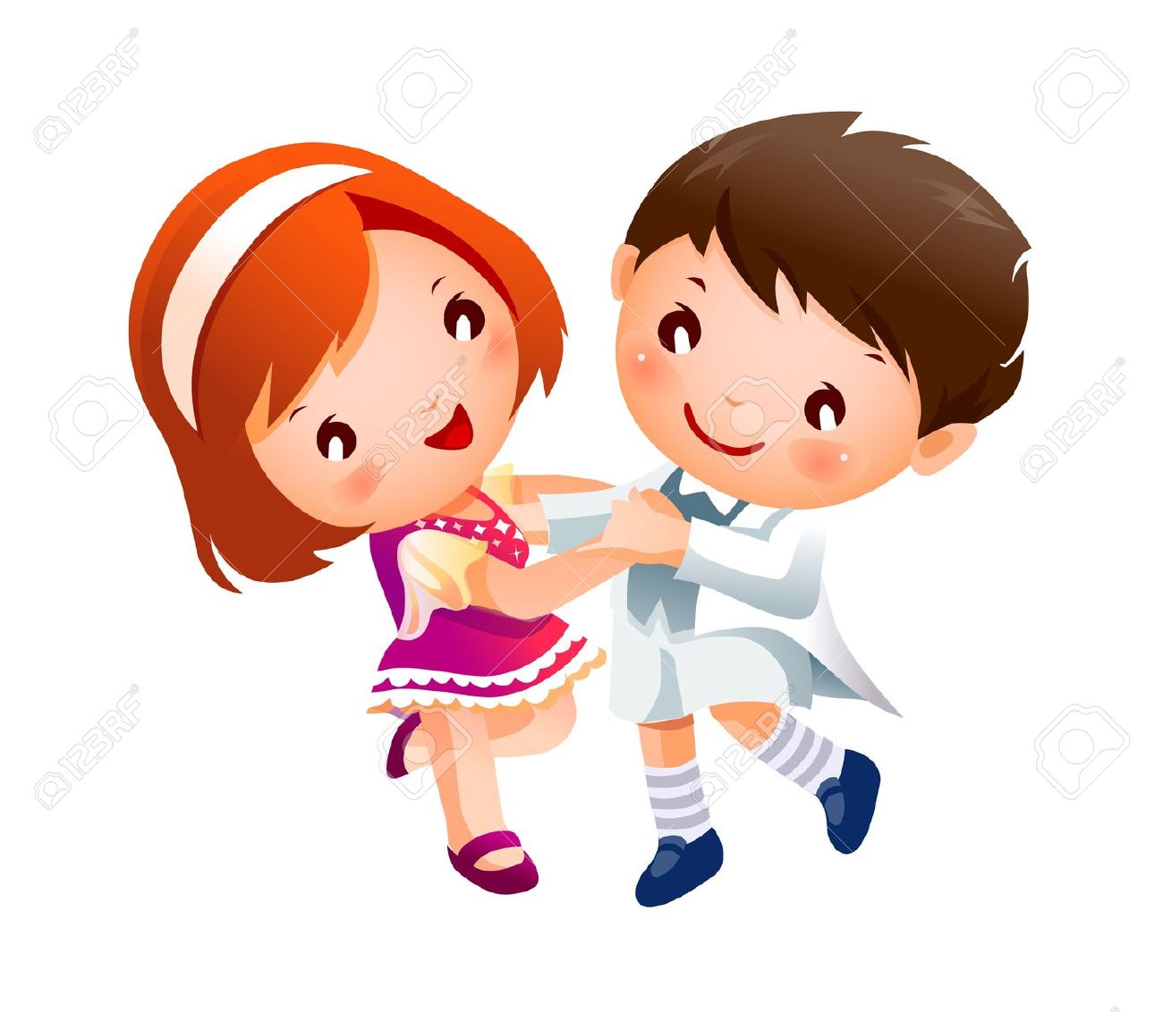 Boy And Girl Dancing Royalty  - Kids Dancing Clipart