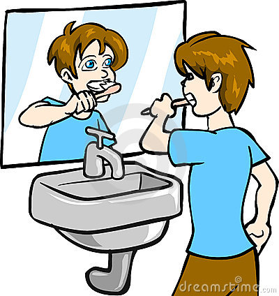 boy brushing teeth clipart - Clipart Brushing Teeth