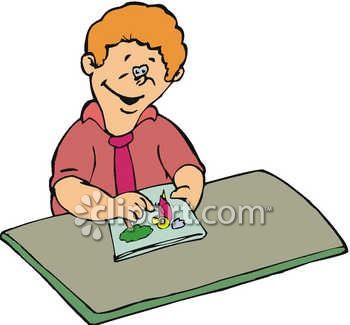 Boy Drawing In A Coloring Boo - Coloring Clipart