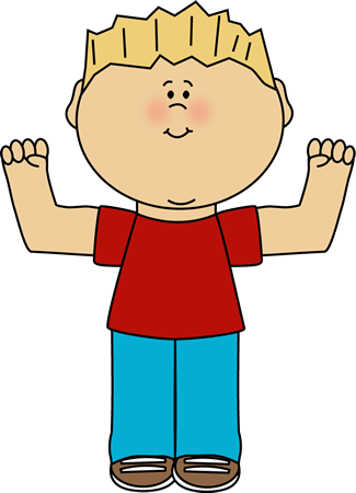 Clip art images of strong boy