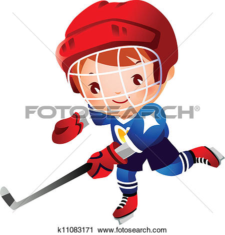 Boy ice hockey player