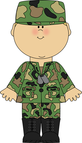 Boy In Army Uniform Clip Art  - Army Clip Art