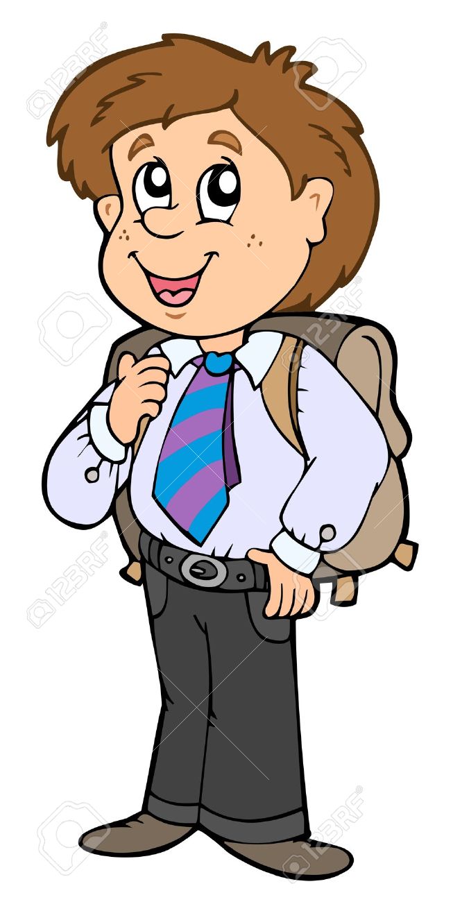 Boy in school uniform Stock . - School Uniform Clipart