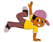 Boy Performing Hip Hop Dance On One Hand Clipart Size: 74 Kb