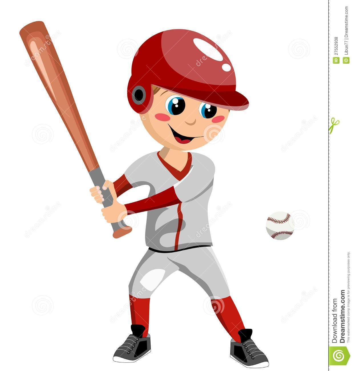 Boy Playing Baseball Isolated On White Background You Can Find