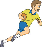 Boy Playing Rugby Clipart Siz - Rugby Clip Art