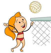Boy Playing Volleyball Clipart Size: 95 Kb