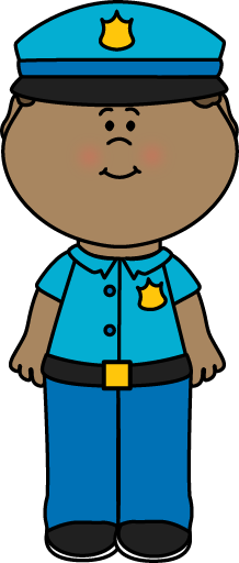 Boy Police Officer - Clipart Police
