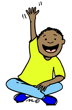 Boy Raising Hand In Color Clip Art Gallery