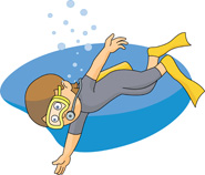 boy scuba diving cartoon. Size: 83 Kb