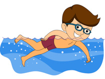 Boy Swimming Clipart Size: 10 - Clipart Swimmer