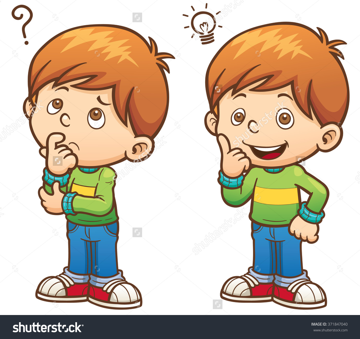 Boy Thinking Stock Photo . Save to a lightbox