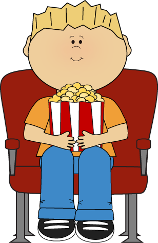 movie night popcorn clipart