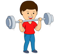 boy weight lifting. Size: 71  - Lifting Weights Clipart