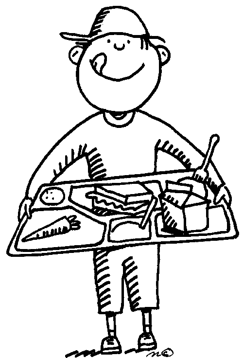 Boy With Cafeteria Tray Clip  - Cafeteria Clip Art