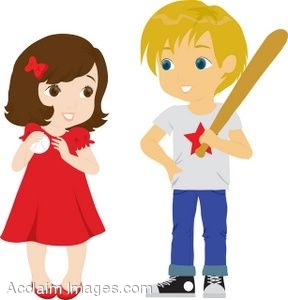 clipart girl and boy