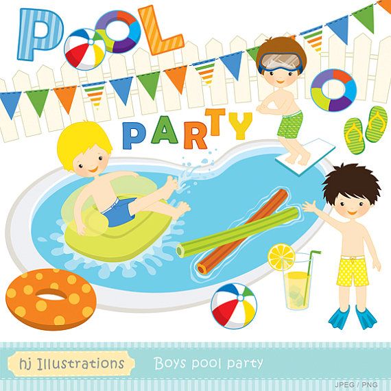 Boys Pool Party Clipart #1 - Pool Party Pictures Clip Art