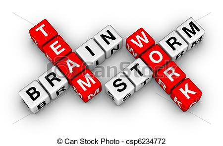 ... brainstorm and teamwork - Brainstorming Clipart