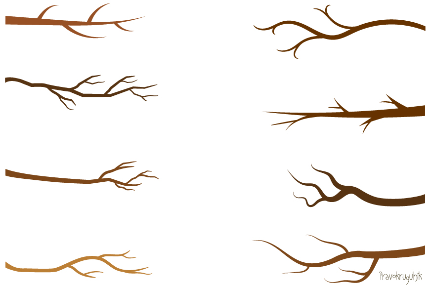 Brown Single Branch Clip Art
