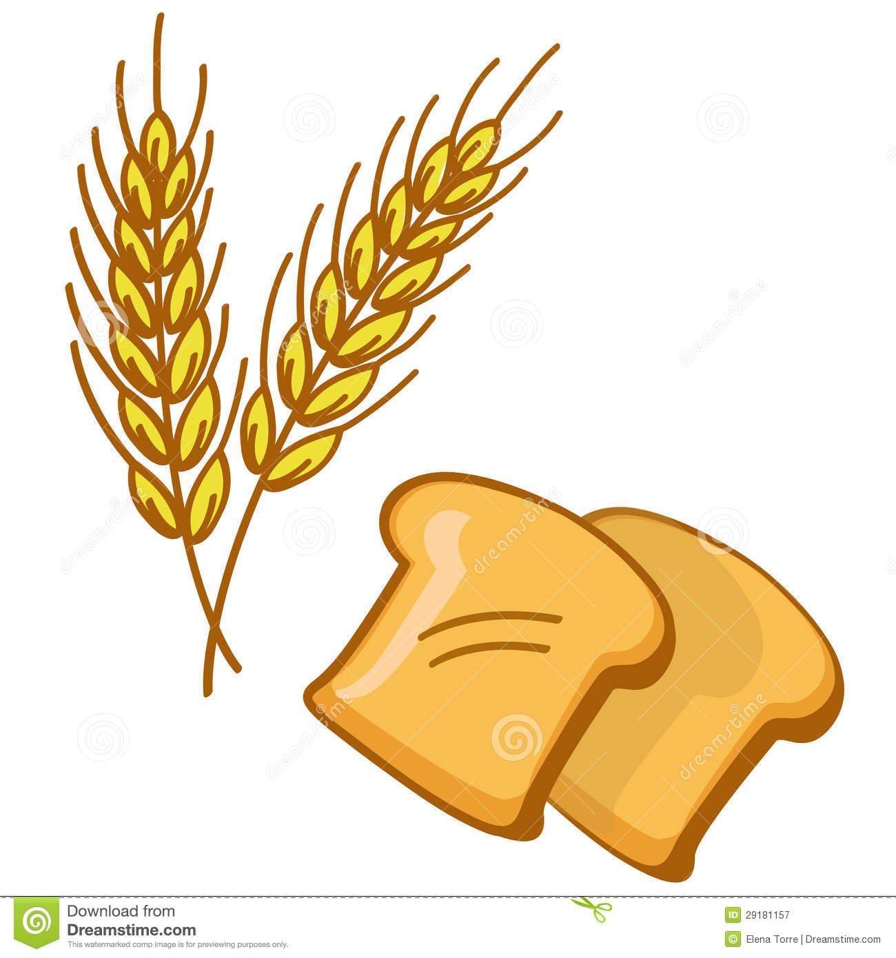 Bread And Wheat Royalty Free  - Clipart Wheat