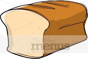 Slice of bread clipart black 