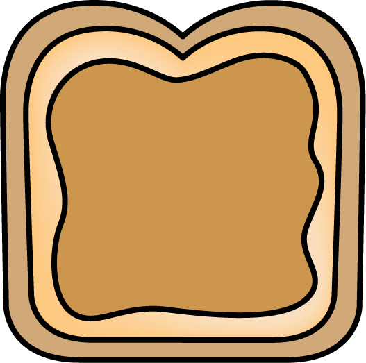 Bread with Peanut Butter - Peanut Butter And Jelly Clip Art