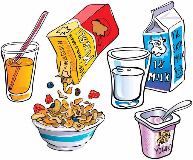 Eating breakfast clipart free