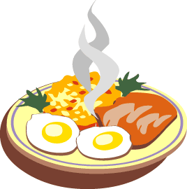 Breakfast plate food clipart  - Plate Of Food Clipart