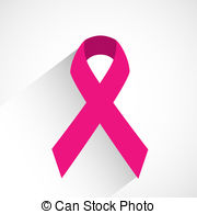 Breast cancer ribbon in pink Clip Artby akhilesh18/2,013; Cancer awareness ribbon vector icon or background with long.
