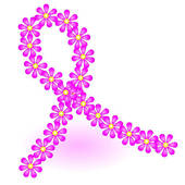 Breast Cancer ribbon u0026middot; Breast cancer ribbon made of pink daisy flowers